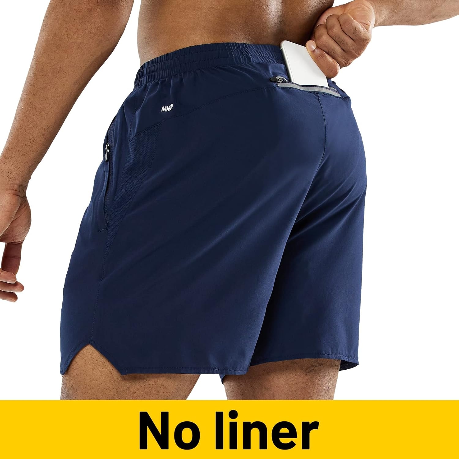 image:imageMIER Mens Workout Running Shorts Quick Dry Active 5 Inches Shorts with Pockets Lightweight BreathableNavy With Zipper