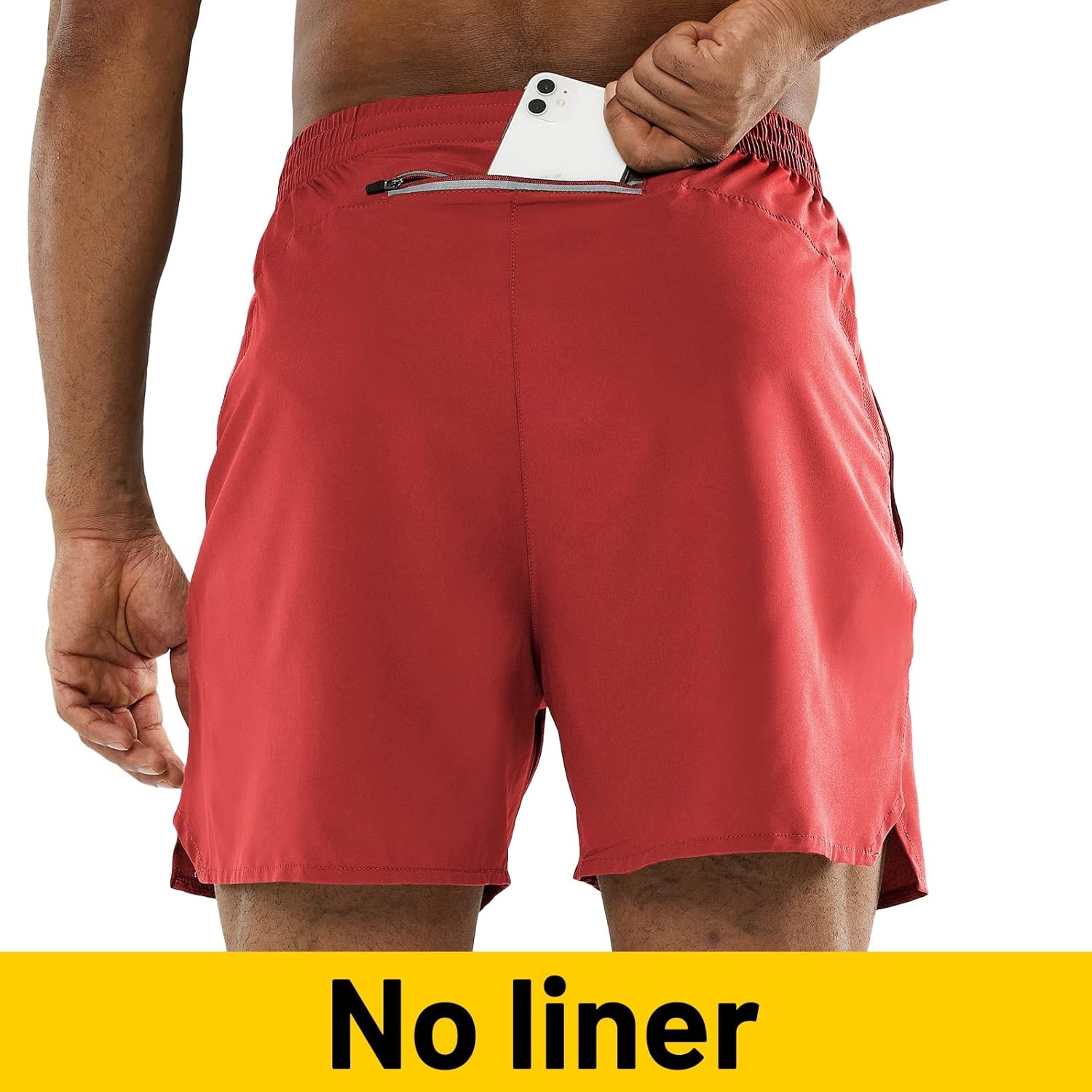 image:imageMIER Mens Workout Running Shorts Quick Dry Active 5 Inches Shorts with Pockets Lightweight BreathableRed With Zipper