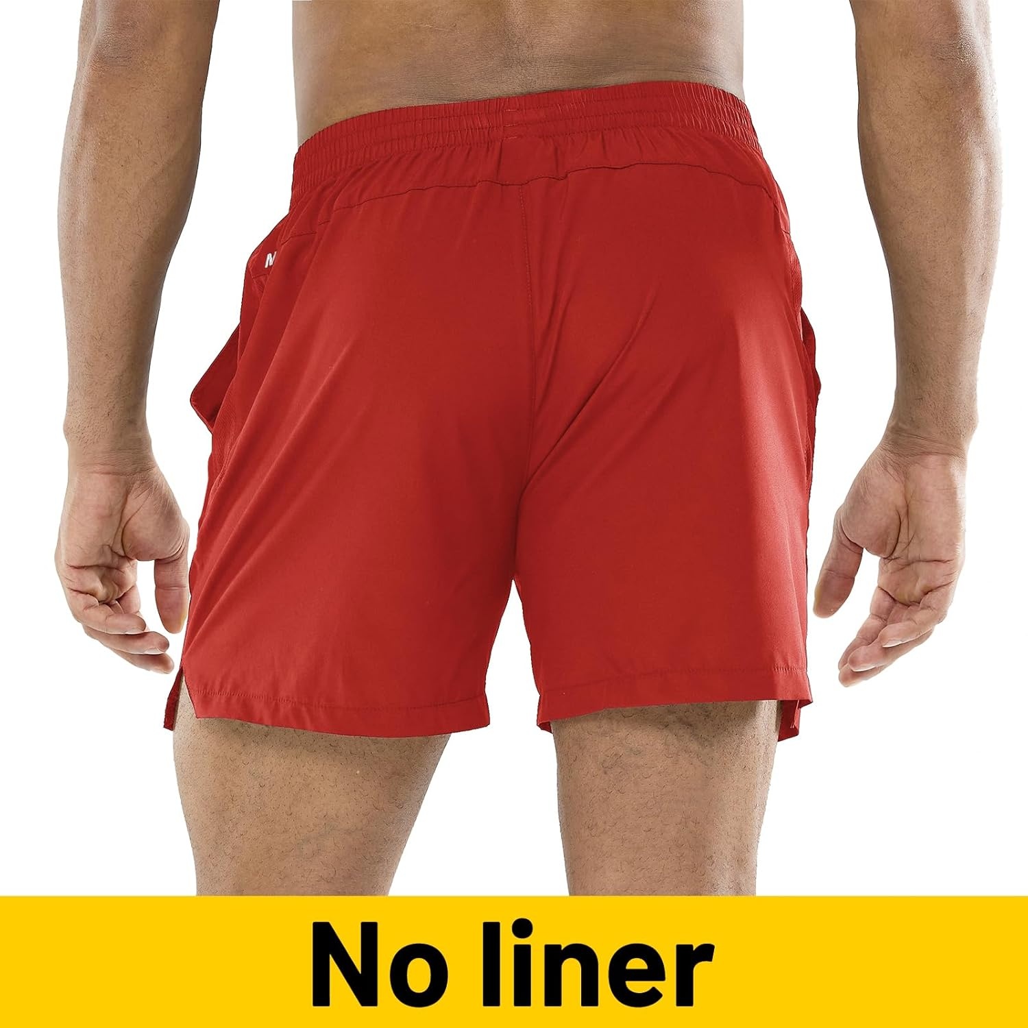 image:imageMIER Mens Workout Running Shorts Quick Dry Active 5 Inches Shorts with Pockets Lightweight BreathableRed Without Zipper