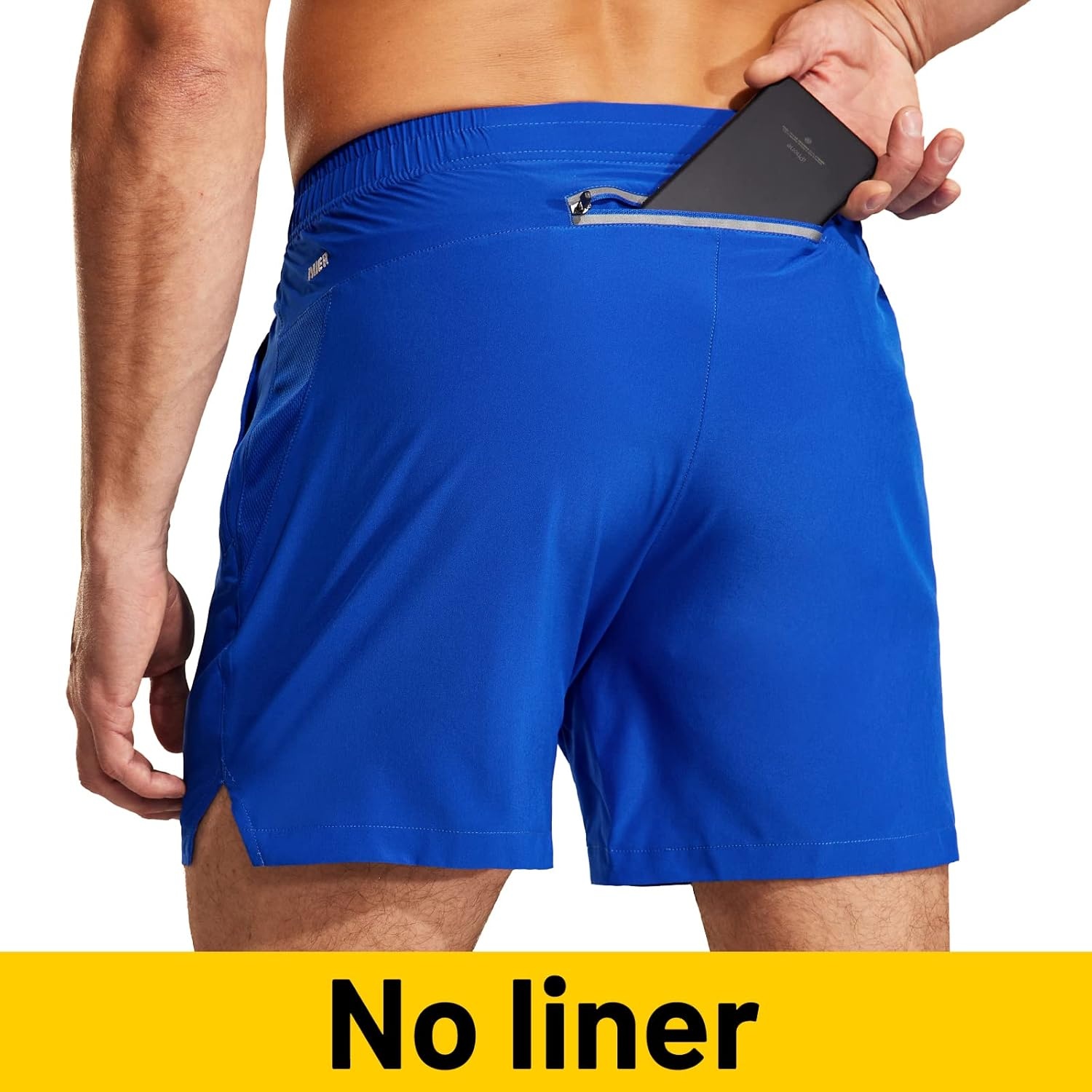 image:imageMIER Mens Workout Running Shorts Quick Dry Active 5 Inches Shorts with Pockets Lightweight BreathableRoyal Blue With Zipper