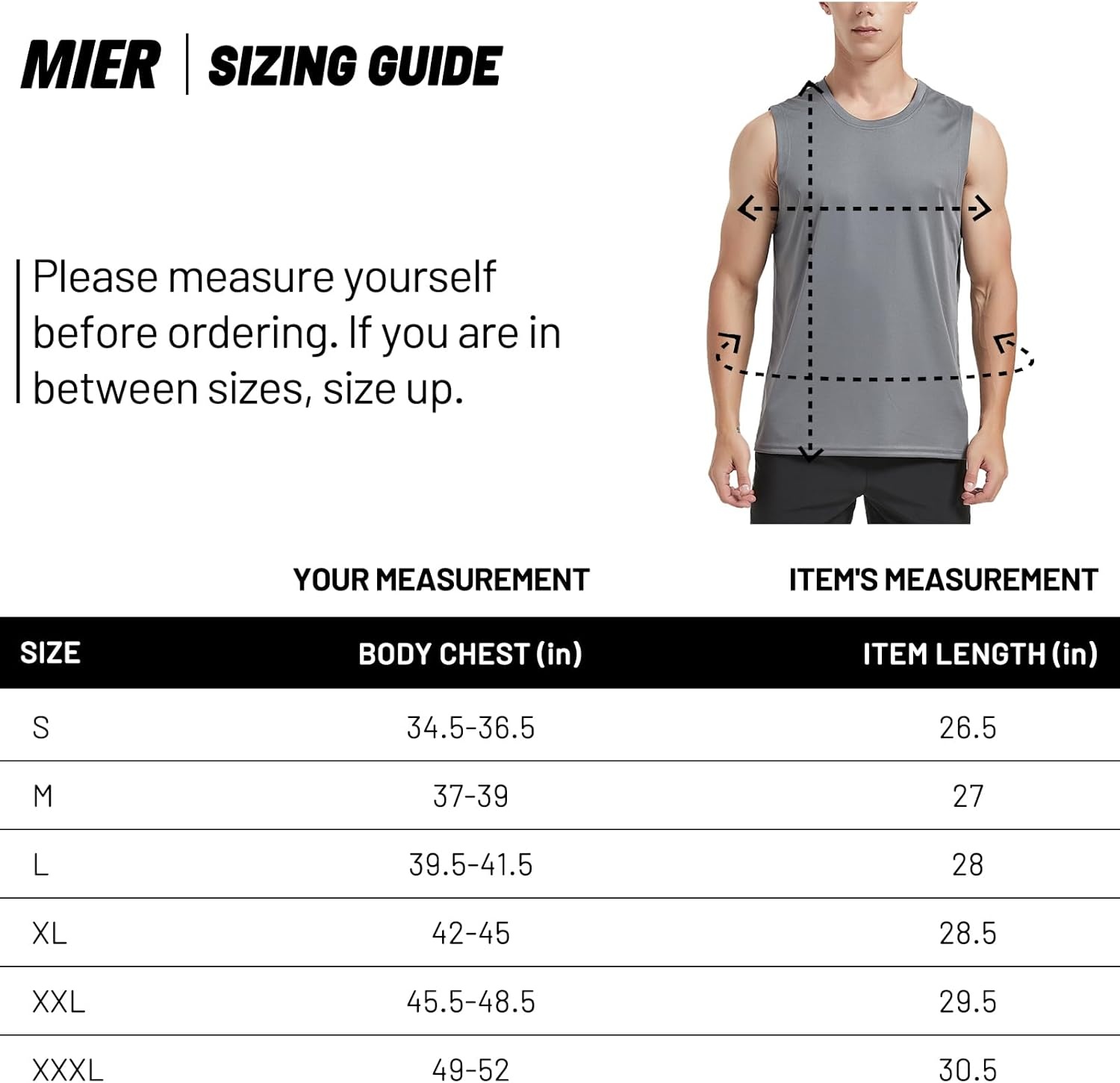 image:imageMIER Mens Workout Tank Tops UPF 50 Swim Shirts Quick Dry Running Sleeveless UV Protection Muscle TeesDark Grey