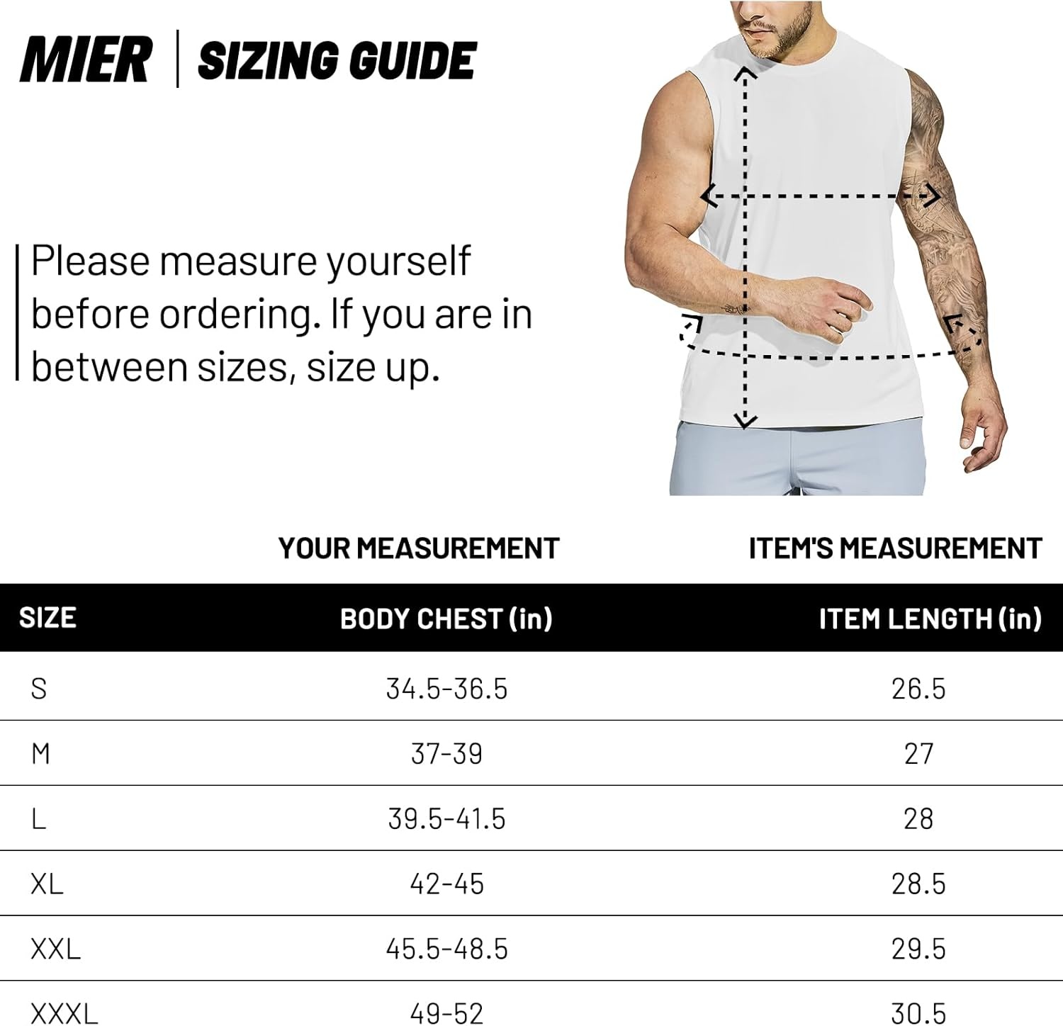 image:imageMIER Mens Workout Tank Tops UPF 50 Swim Shirts Quick Dry Running Sleeveless UV Protection Muscle TeesLight GreyLight BlueWhite