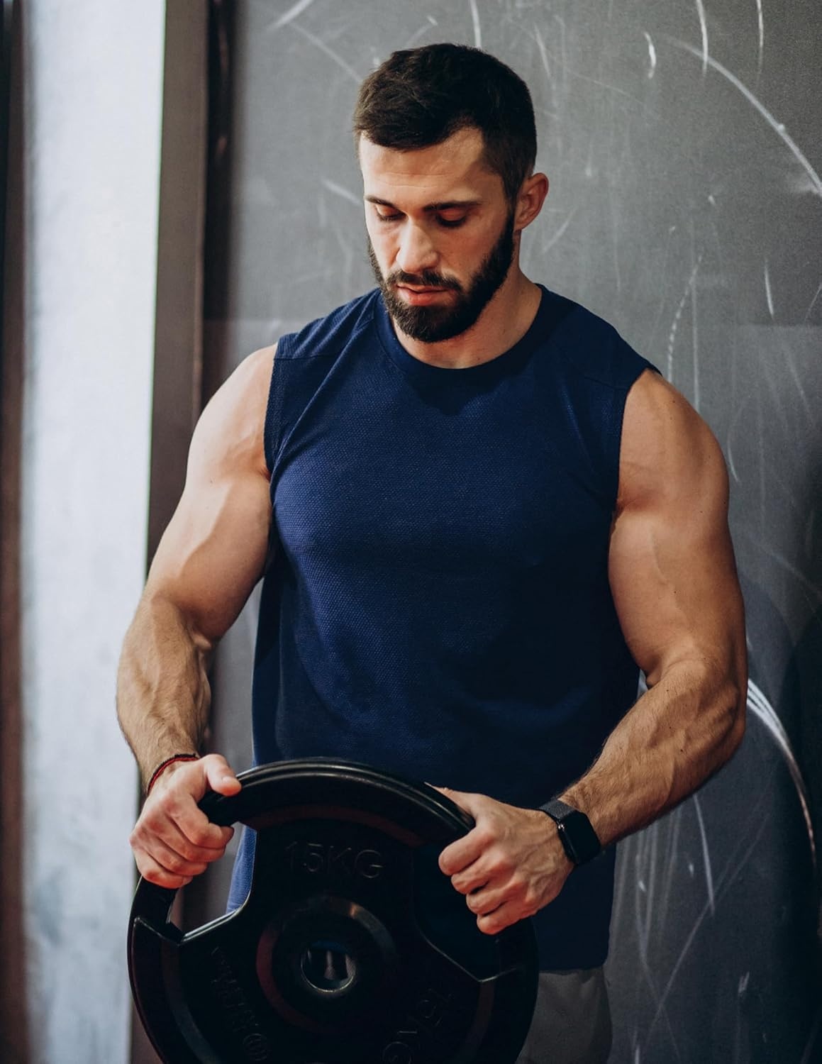 image:imageMIER Mens Workout Tank Tops UPF 50 Swim Shirts Quick Dry Running Sleeveless UV Protection Muscle TeesNavy