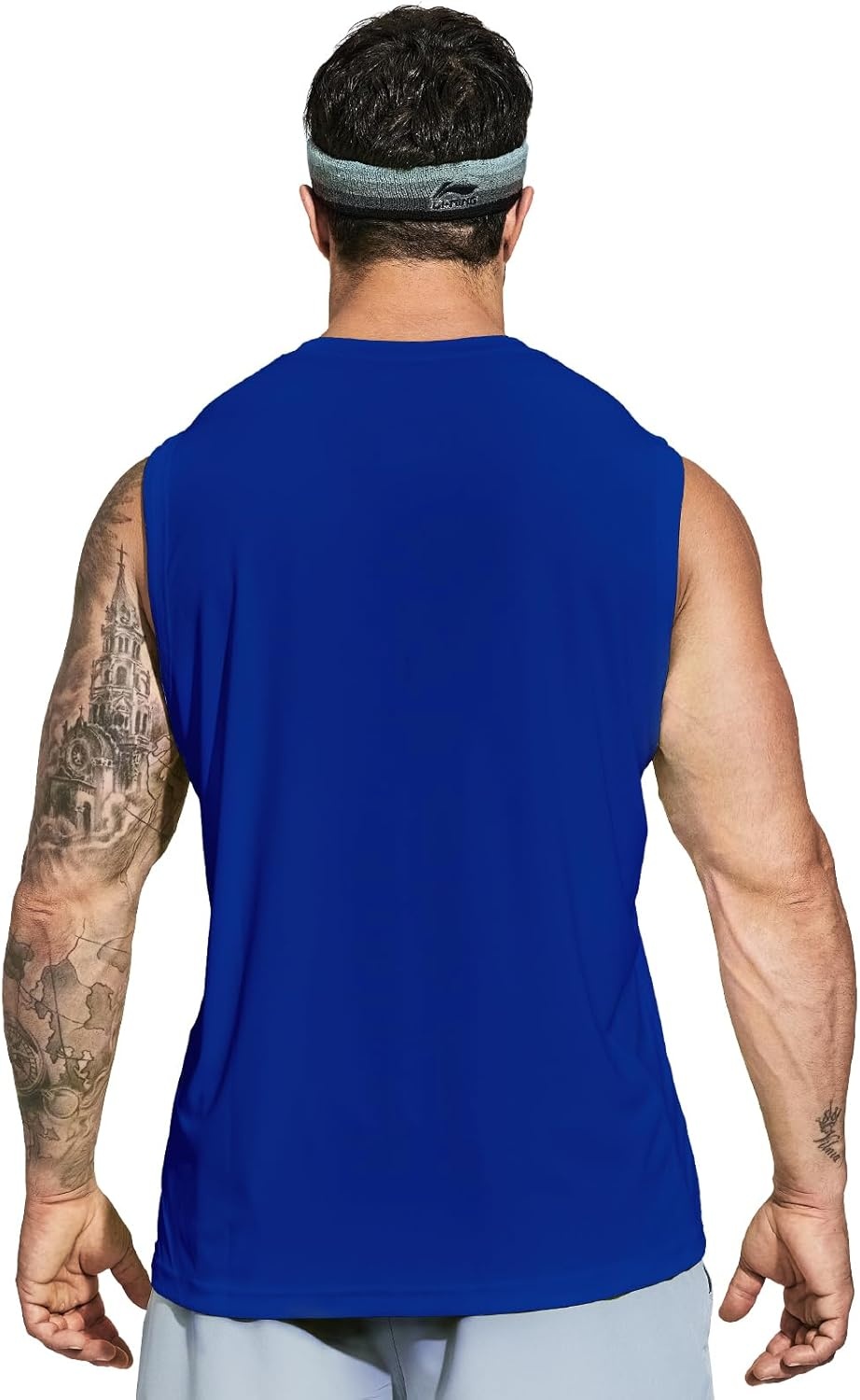 image:imageMIER Mens Workout Tank Tops UPF 50 Swim Shirts Quick Dry Running Sleeveless UV Protection Muscle TeesRoyal Blue