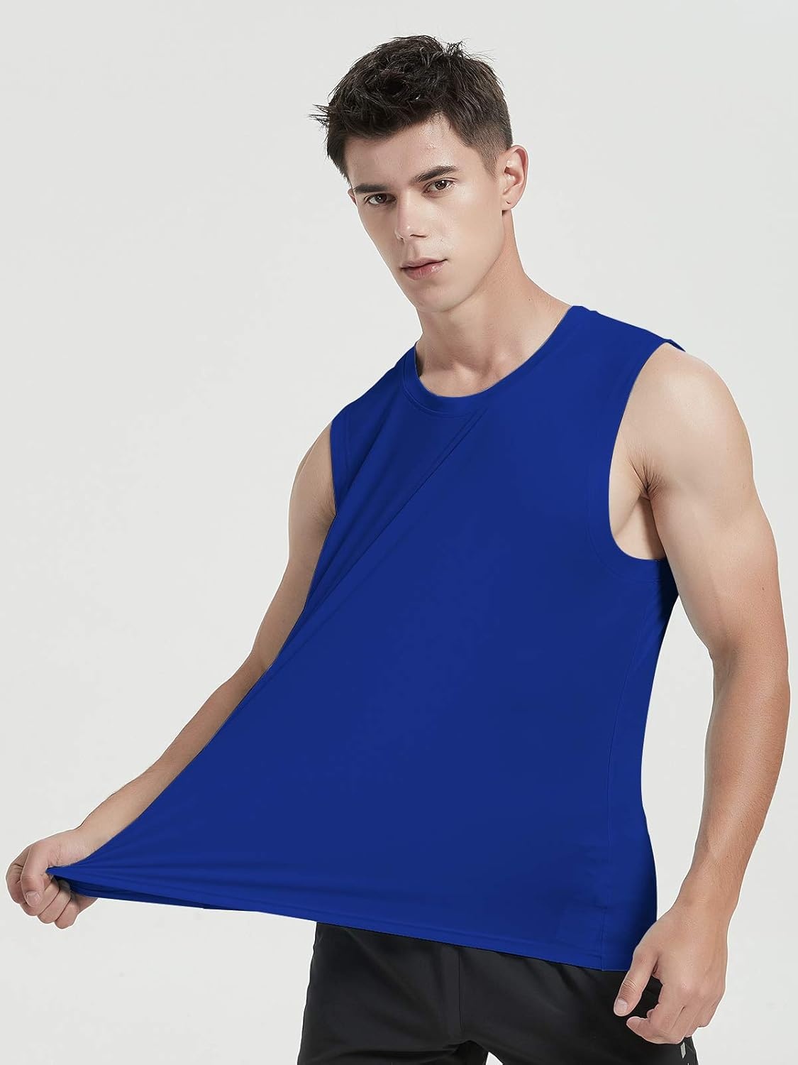 image:imageMIER Mens Workout Tank Tops UPF 50 Swim Shirts Quick Dry Running Sleeveless UV Protection Muscle TeesRoyal Blue