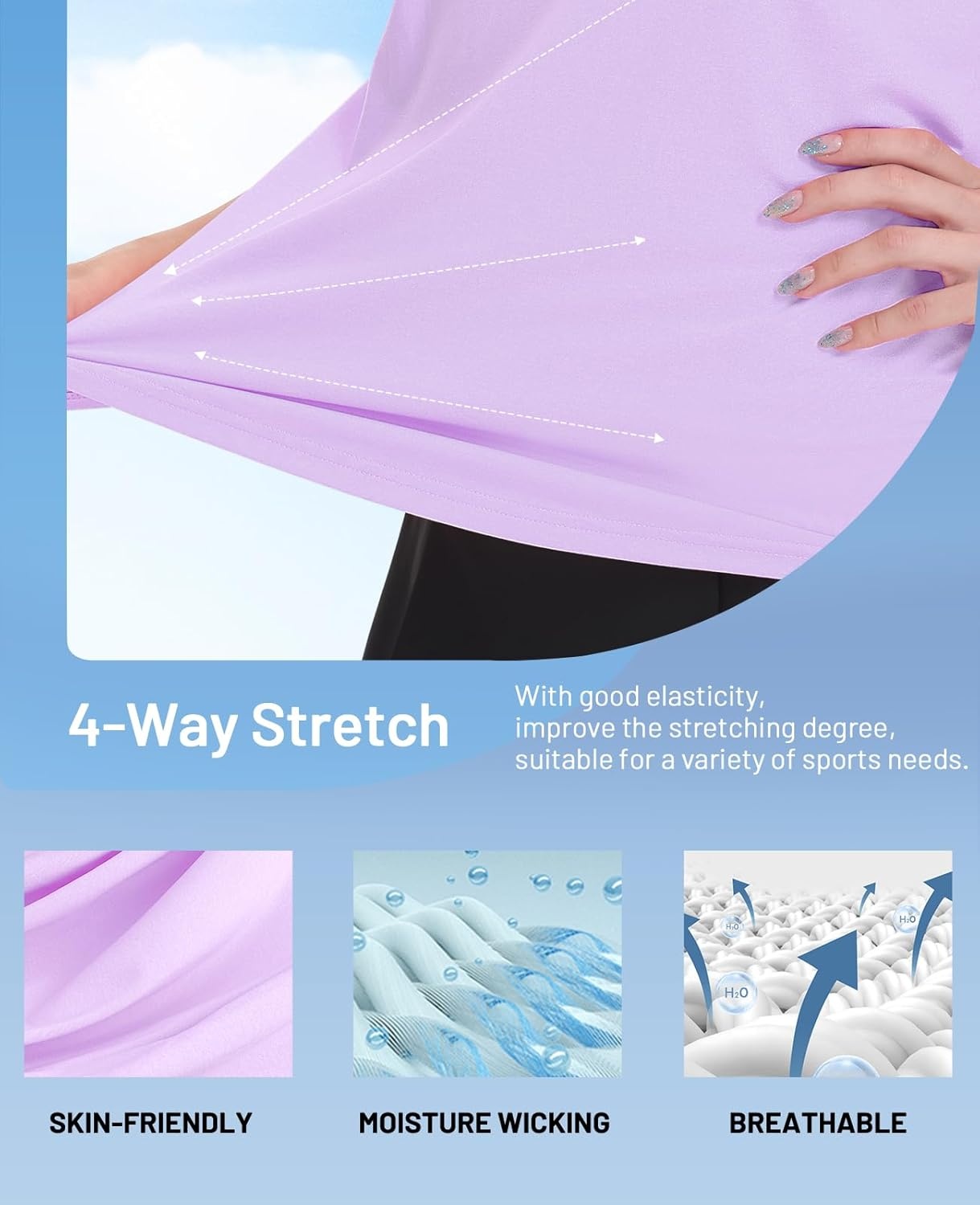 image:imageMIER Womens Golf Polo Shirts Collared V Neck Short Sleeve Tennis Shirt Dry Fit Moisture WickingLight Purple