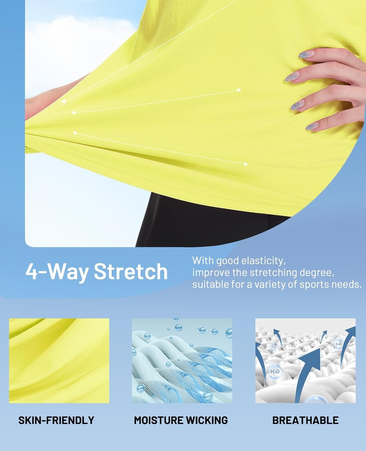 image:imageMIER Womens Golf Polo Shirts Collared V Neck Short Sleeve Tennis Shirt Dry Fit Moisture WickingLight Yellow