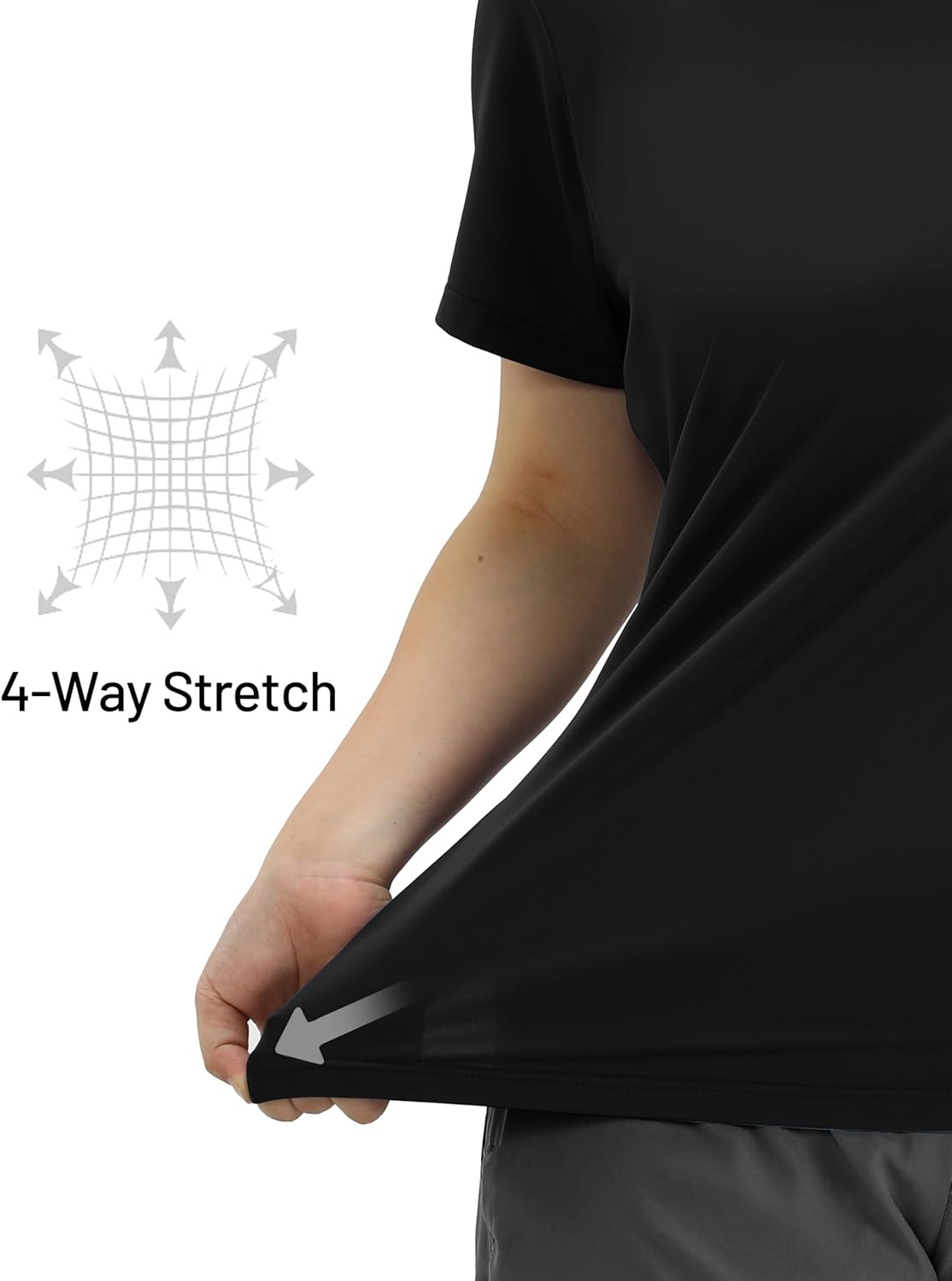 image:imageMIER Womens Running Athletic Shirts Dry Fit Active TShirt Tops Short Sleeve Soft Crew Neck Gym Workout Exercise TeesBlack