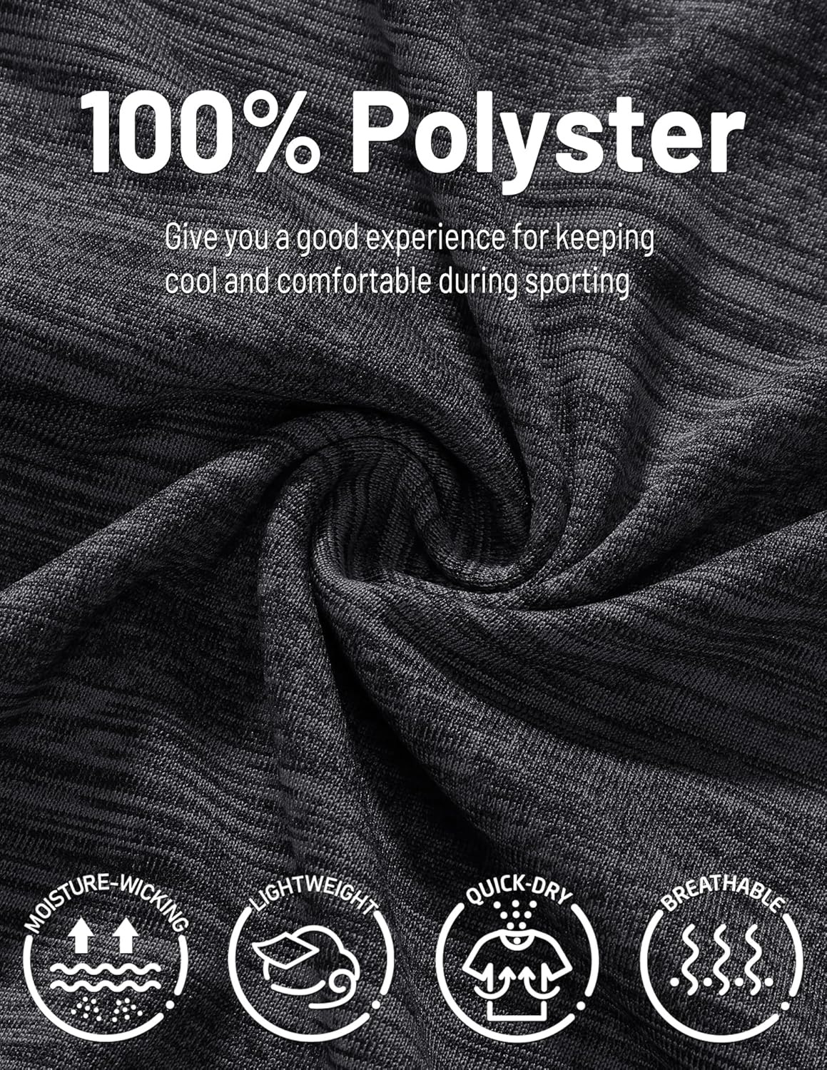 image:imageMIER Womens Running Athletic Shirts Dry Fit Active TShirt Tops Short Sleeve Soft Crew Neck Gym Workout Exercise TeesHeather Black