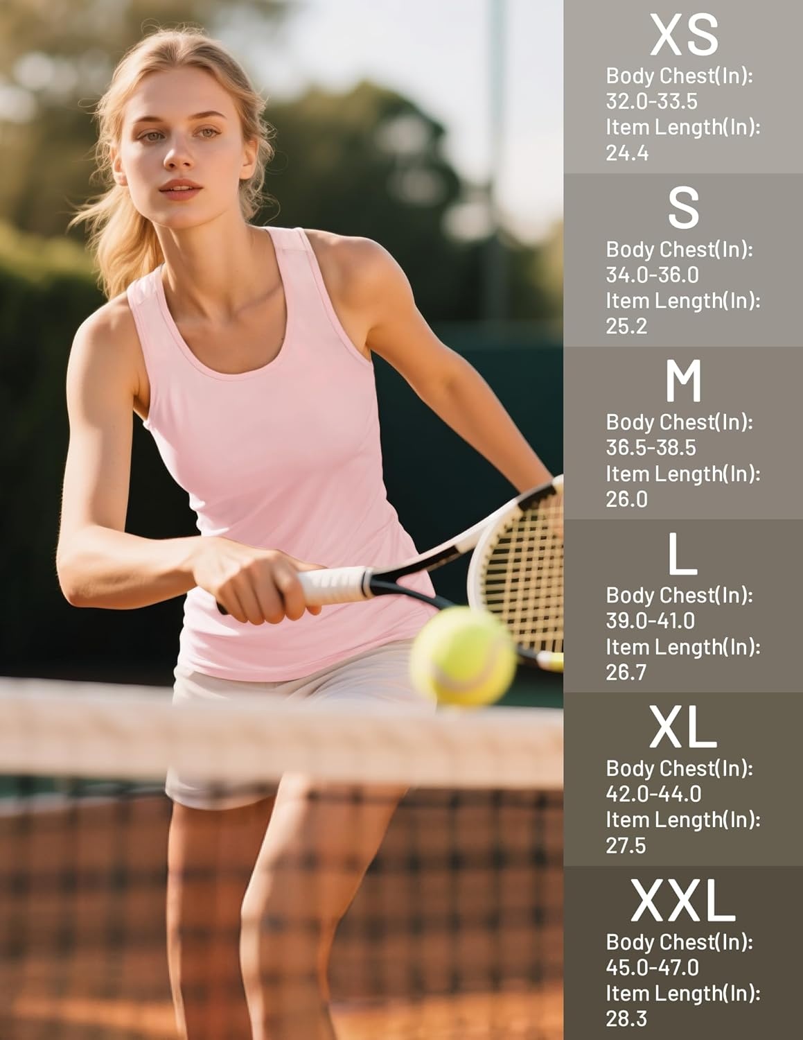image:imageMIER Womens Workout Tank Tops Sleeveless Yoga Athletic Running Dry Fit Shirts Racerback Soft Gym Muscle Tee Scoop NeckLight Pink
