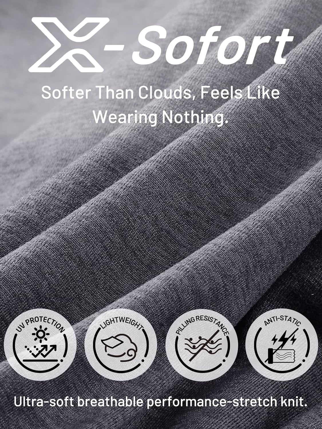 image:imageMIER XSofort Mens Long Sleeve TShirts Lightweight Super Soft Athletic Crew Neck Tees for Running Lounging Casual WorkoutCharcoal