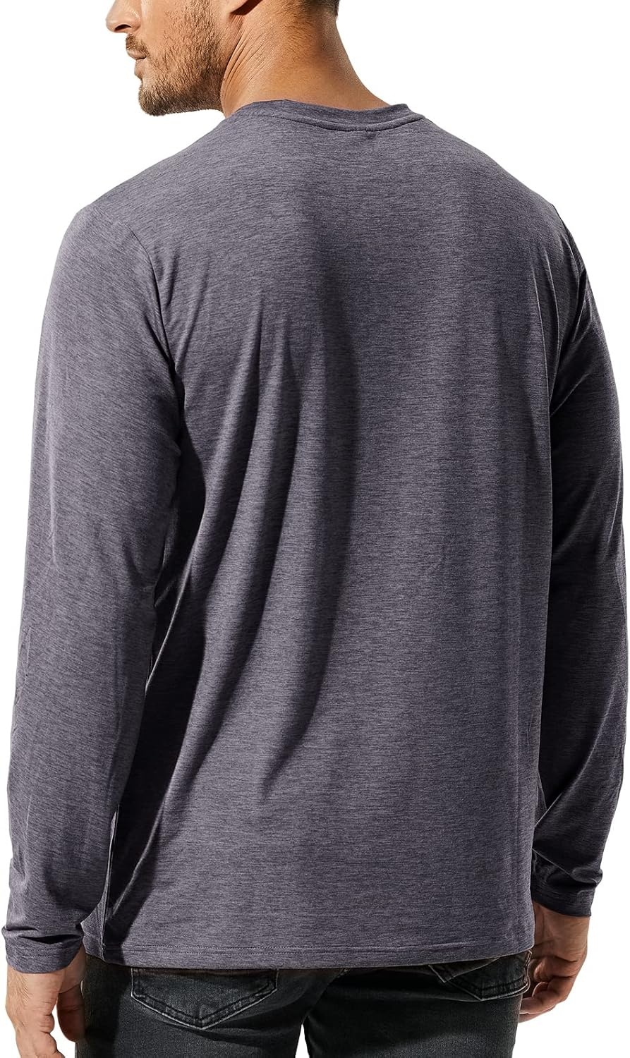image:imageMIER XSofort Mens Long Sleeve TShirts Lightweight Super Soft Athletic Crew Neck Tees for Running Lounging Casual WorkoutCharcoal