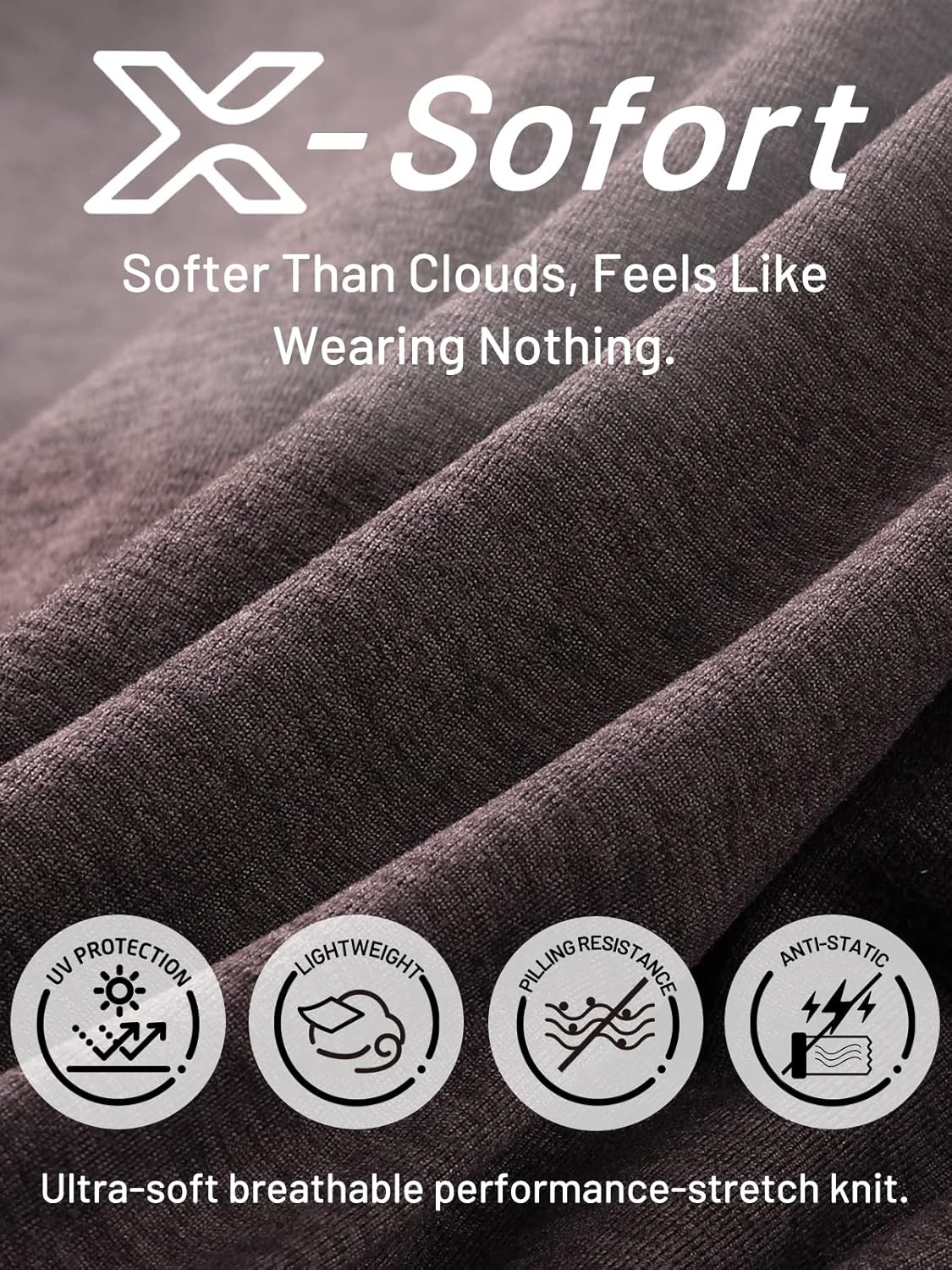image:imageMIER XSofort Mens Long Sleeve TShirts Lightweight Super Soft Athletic Crew Neck Tees for Running Lounging Casual WorkoutDark Brown Heather