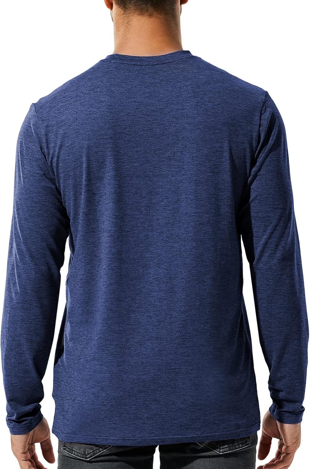 image:imageMIER XSofort Mens Long Sleeve TShirts Lightweight Super Soft Athletic Crew Neck Tees for Running Lounging Casual WorkoutNavy Heather