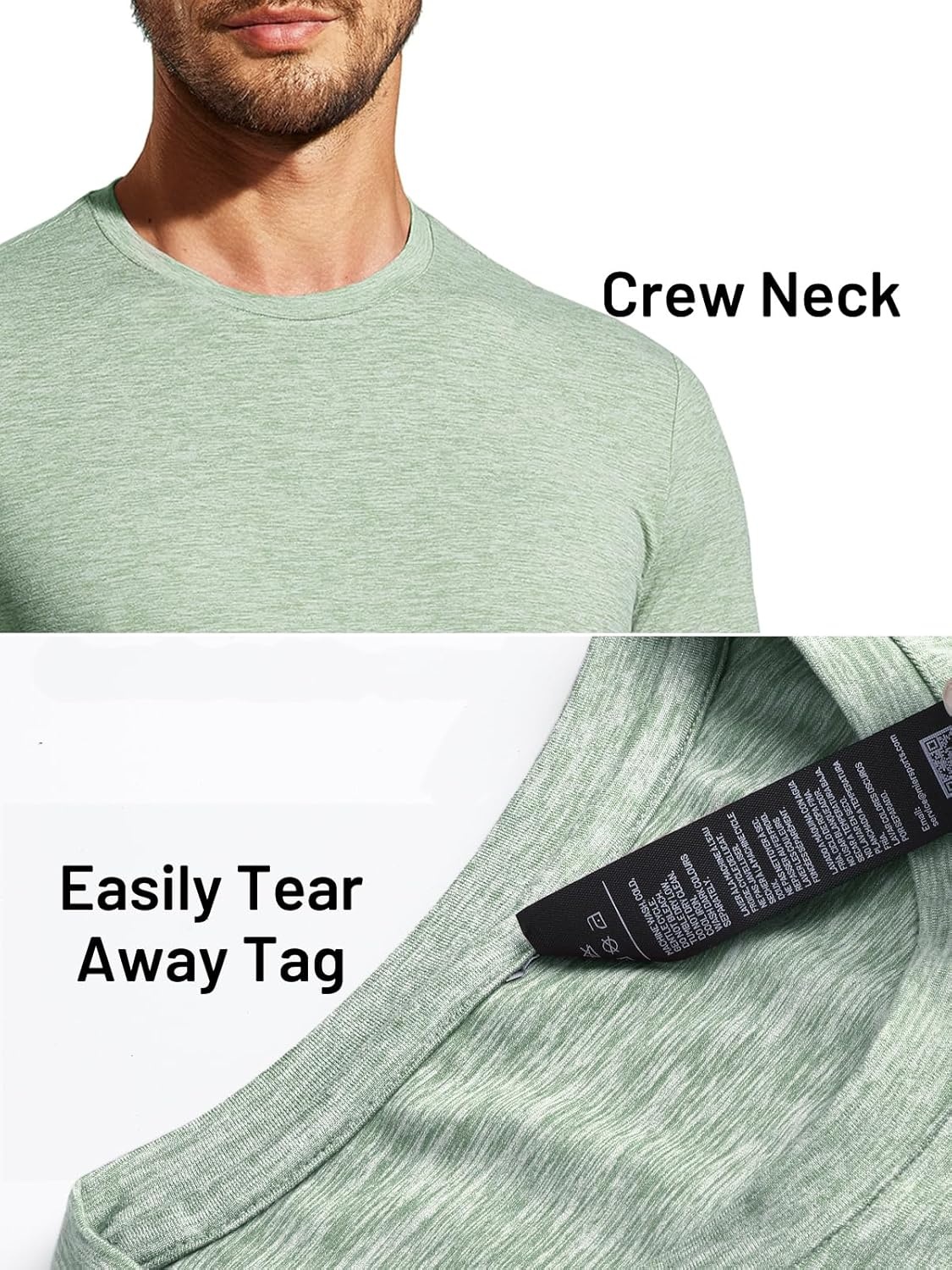 image:imageMIER XSofort Mens Long Sleeve TShirts Lightweight Super Soft Athletic Crew Neck Tees for Running Lounging Casual WorkoutSage Green Heather
