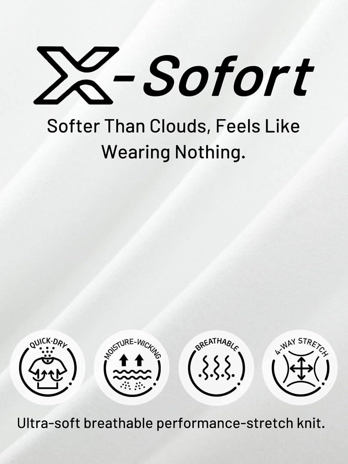 image:imageMIER XSofort Mens Long Sleeve TShirts Lightweight Super Soft Athletic Crew Neck Tees for Running Lounging Casual WorkoutWhite