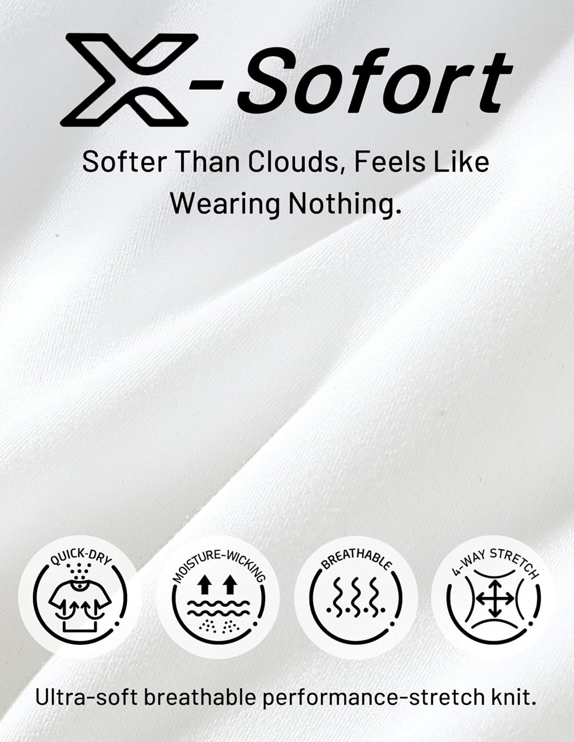 image:imageMIER XSofort Sweat Shorts for Women UltraSoft Quick Dry Summer Shorts for Athletic Running Casual Lounge Workout 3 PocketsWhite