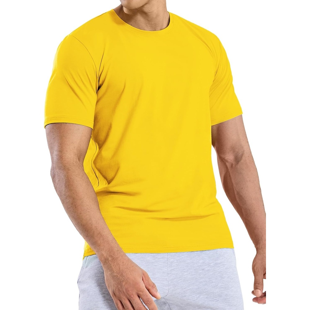 image:imageMIER Mens T Shirts Short Sleeve Crew Neck Cotton TShirts Casual Ultra Soft Tshirt Tops Classic Basic Tees BreathableGold