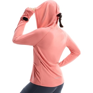 image:imageMIER Long Sleeve Sun Shirt for Women  Lightweight UPF 50 UV Sun Protection Hoodie Quick Dry SPF Tops for Summer RunningCoral