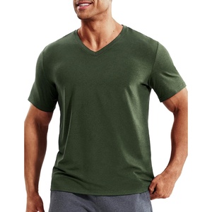 image:imageMIER Mens Dry Fit V Neck TShirts Workout Soft Short Sleeve Moisture Wicking Running Athletic Gym Casual Tee TopsHeather Dark Green