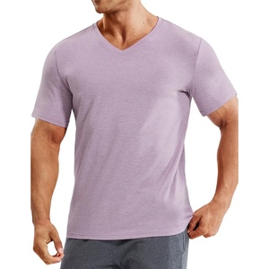 image:imageMIER Mens Dry Fit V Neck TShirts Workout Soft Short Sleeve Moisture Wicking Running Athletic Gym Casual Tee TopsHeather Lavender