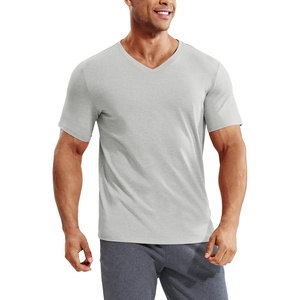 image:imageMIER Mens Dry Fit V Neck TShirts Workout Soft Short Sleeve Moisture Wicking Running Athletic Gym Casual Tee TopsHeather Light Grey