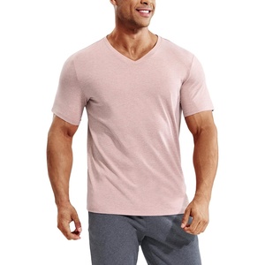 image:imageMIER Mens Dry Fit V Neck TShirts Workout Soft Short Sleeve Moisture Wicking Running Athletic Gym Casual Tee TopsHeather Pink