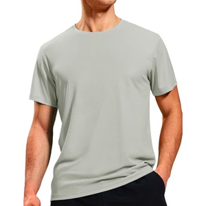 image:imageMIER Mens Dry Fit Workout TShirts Athletic Running Tshirt Short Sleeve Lightweight Airy Gym Sport Tee Shirt Crew NeckLight Grey