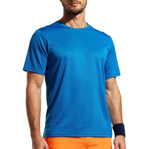 image:imageMIER Mens Quick Dry Workout Shirts Moisture Wicking Running Athletic Performance TShirts Recycled Polyester Top TeeDark Blue  Crewneck