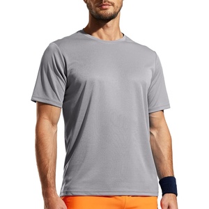 image:imageMIER Mens Quick Dry Workout Shirts Moisture Wicking Running Athletic Performance TShirts Recycled Polyester Top TeeGrey  Crewneck