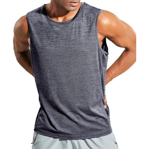 image:imageMIER Mens Sleeveless Tank Top Dry Fit Workout Muscle Tee Shirt for Running Athletic Gym Sports Training Moisture WickingHeather Dark Grey