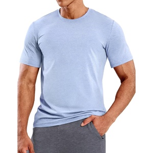 image:imageMIER Mens T Shirts Short Sleeve Dry Fit Soft Athletic Tshirt Moisture Wicking Active Casual Running Tee Tops Crew NeckHeather Blue