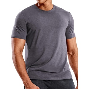 image:imageMIER Mens T Shirts Short Sleeve Dry Fit Soft Athletic Tshirt Moisture Wicking Active Casual Running Tee Tops Crew NeckHeather Charcoal