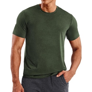 image:imageMIER Mens T Shirts Short Sleeve Dry Fit Soft Athletic Tshirt Moisture Wicking Active Casual Running Tee Tops Crew NeckHeather Dark Green