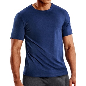 image:imageMIER Mens T Shirts Short Sleeve Dry Fit Soft Athletic Tshirt Moisture Wicking Active Casual Running Tee Tops Crew NeckHeather Navy