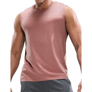 image:imageMIER Mens Tank Tops Cotton Sleeveless Muscle Shirts for Workout Running Athletic Gym Lounge Casual BreathableDusty Pink