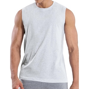 image:imageMIER Mens Tank Tops Cotton Sleeveless Muscle Shirts for Workout Running Athletic Gym Lounge Casual BreathableHeather Beige
