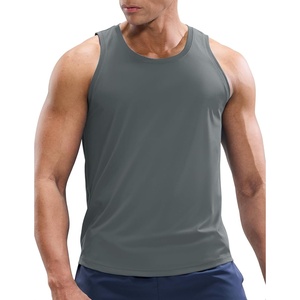 image:imageMIER Mens Tank Tops Workout Sleeveless Tee Shirts Muscle Athletic Gym Running Beach Tanks for Men Quick DryGrey