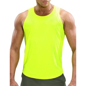 image:imageMIER Mens Tank Tops Workout Sleeveless Tee Shirts Muscle Athletic Gym Running Beach Tanks for Men Quick DryLemon Green