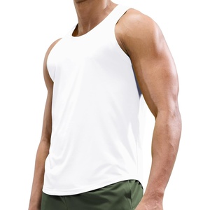 image:imageMIER Mens Tank Tops Workout Sleeveless Tee Shirts Muscle Athletic Gym Running Beach Tanks for Men Quick DryWhite