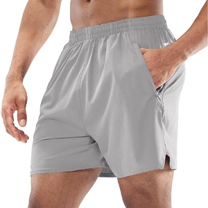 image:imageMIER Mens Workout Running Shorts Quick Dry Active 5 Inches Shorts with Pockets Lightweight BreathableLight Grey With Zipper