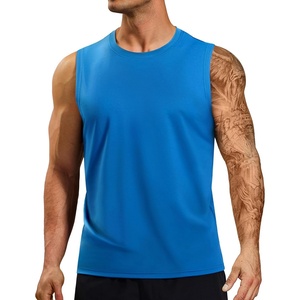 image:imageMIER Mens Workout Tank Tops Quick Dry Sleeveless UPF 50 Muscle Tee Shirts for Athletic Gym Running Swim Beach TrainingClassic Blue