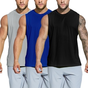 image:imageMIER Mens Workout Tank Tops UPF 50 Swim Shirts Quick Dry Running Sleeveless UV Protection Muscle TeesBlackRoyal BlueLight Grey