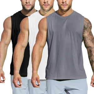 image:imageMIER Mens Workout Tank Tops UPF 50 Swim Shirts Quick Dry Running Sleeveless UV Protection Muscle TeesBlackWhiteDark Grey