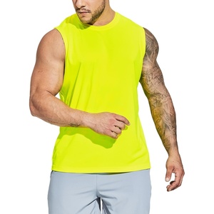 image:imageMIER Mens Workout Tank Tops UPF 50 Swim Shirts Quick Dry Running Sleeveless UV Protection Muscle TeesFluorescent Yellow