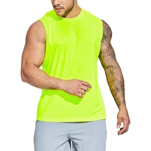 image:imageMIER Mens Workout Tank Tops UPF 50 Swim Shirts Quick Dry Running Sleeveless UV Protection Muscle TeesLemon Green