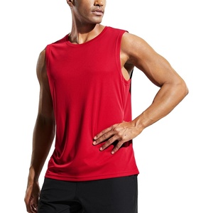 image:imageMIER Mens Workout Tank Tops UPF 50 Swim Shirts Quick Dry Running Sleeveless UV Protection Muscle TeesRed