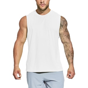 image:imageMIER Mens Workout Tank Tops UPF 50 Swim Shirts Quick Dry Running Sleeveless UV Protection Muscle TeesWhite
