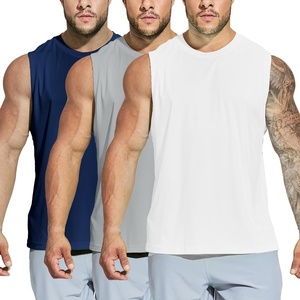 image:imageMIER Mens Workout Tank Tops UPF 50 Swim Shirts Quick Dry Running Sleeveless UV Protection Muscle TeesWhiteLight GreyNavy