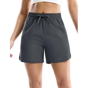 image:imageMIER Running Shorts for Women  5 Inch Lightweight Athletic Quick Dry Shorts with Pockets for Workout Gym Active Mid WaistedDark Grey